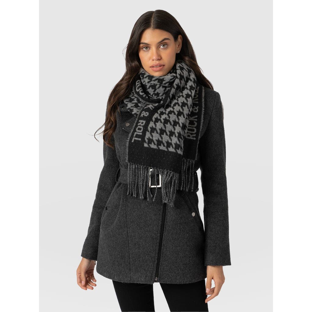 Saint And Sofia Saint + Sofia Rock Houndstooth Scarf In Multi