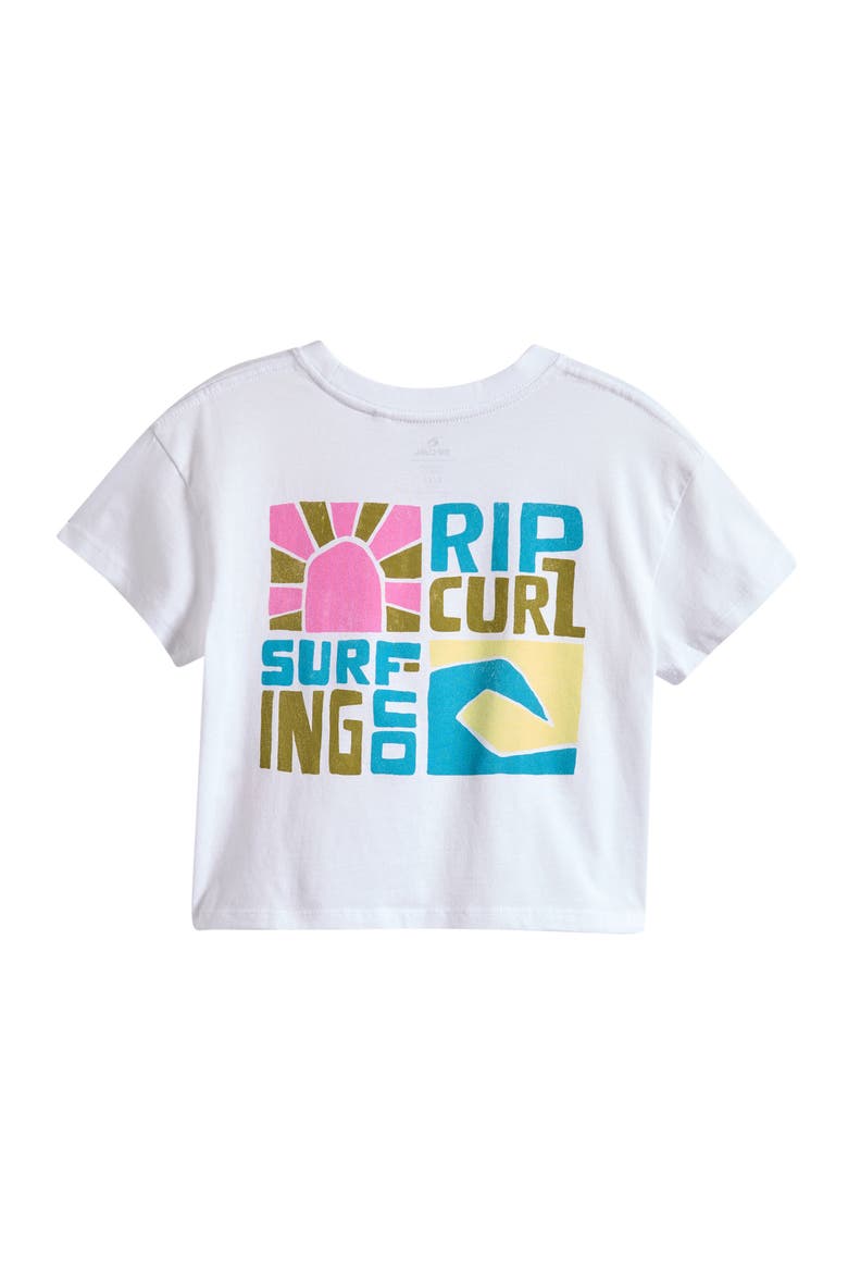 Kids' Island Cotton Cropped T-Shirt, Alternate, color, WHITE