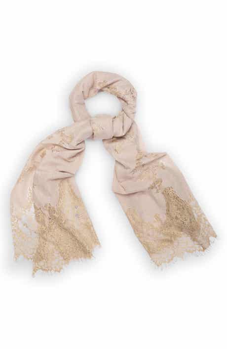 SAACHI Lace Embellished Scarf