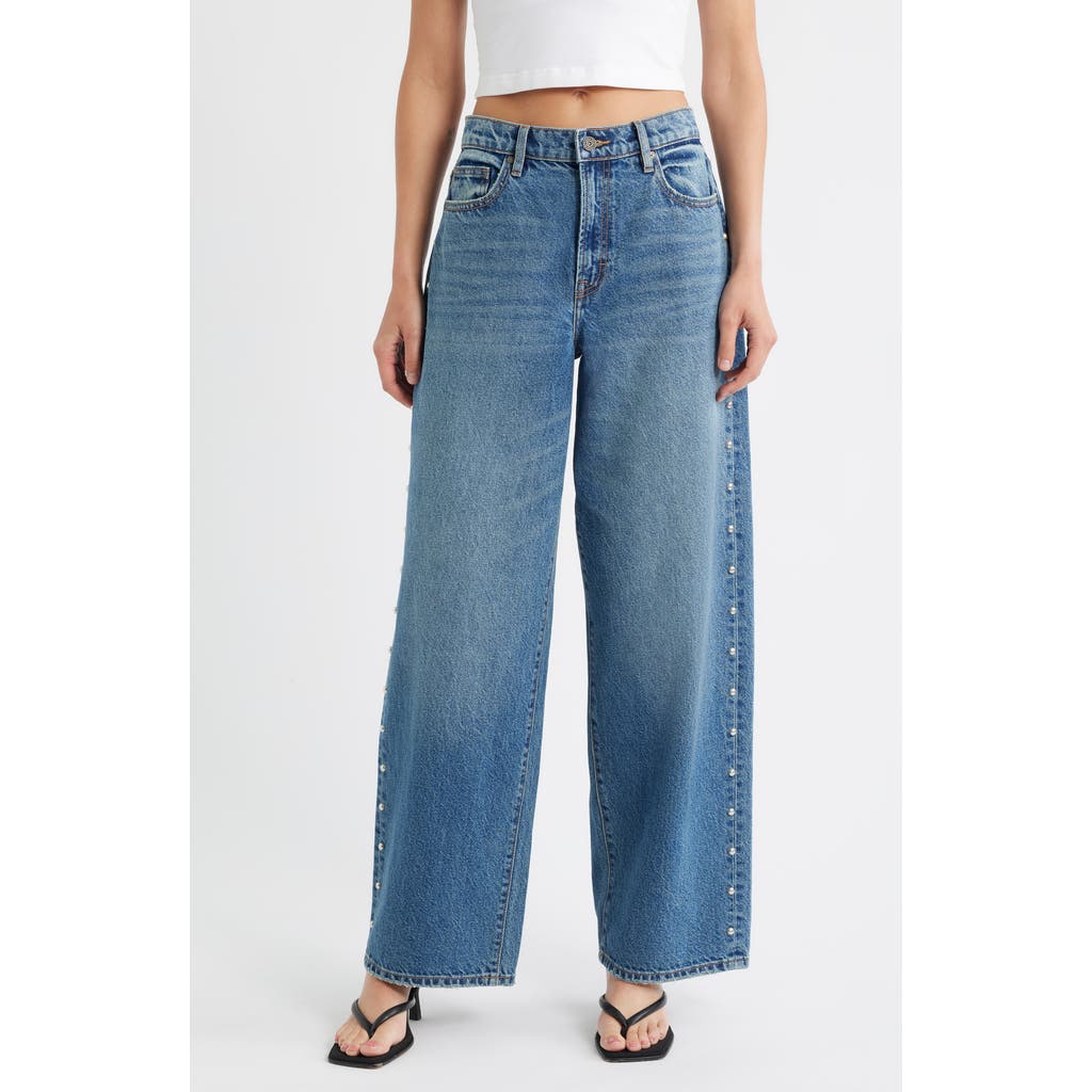Hidden Jeans Side Stud Baggy Jeans In Blue