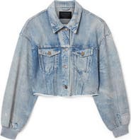 AllSaints Anders Crop French Terry Illusion Shacket