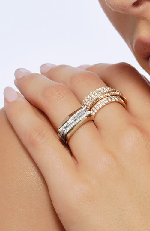 Lana 14k Gold Pavé Diamond Geometric Ring In Multi