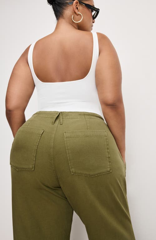 Shop Good American Lite Cotton Blend Pants
