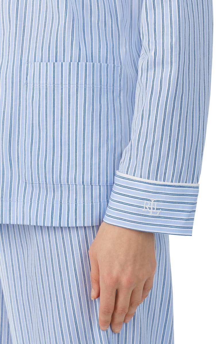 Lauren Ralph Lauren Stripe Cotton Pajamas, Alternate, color, 