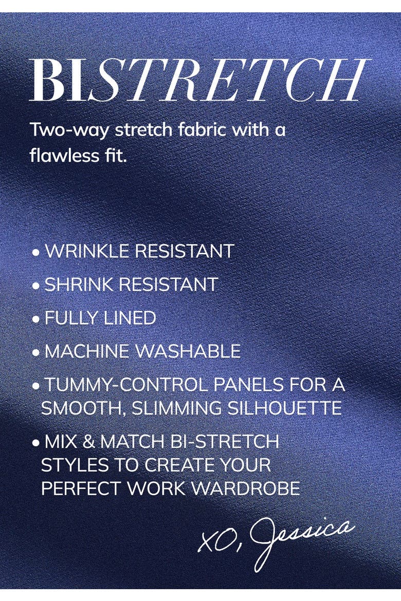 Tummy Control Bi-Stretch Pencil Skirt, Alternate, color, NAVY