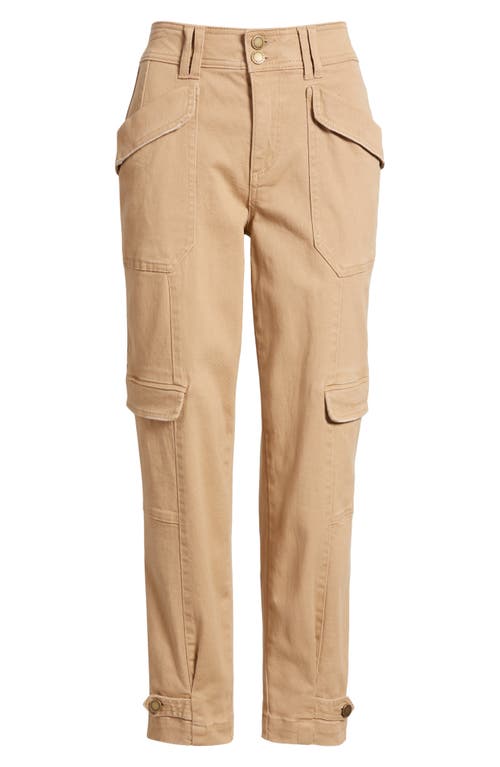 Wit & Wisdom 'ab'solution High Waist Ankle Tapered Twill Cargo Pants In Warm Sand