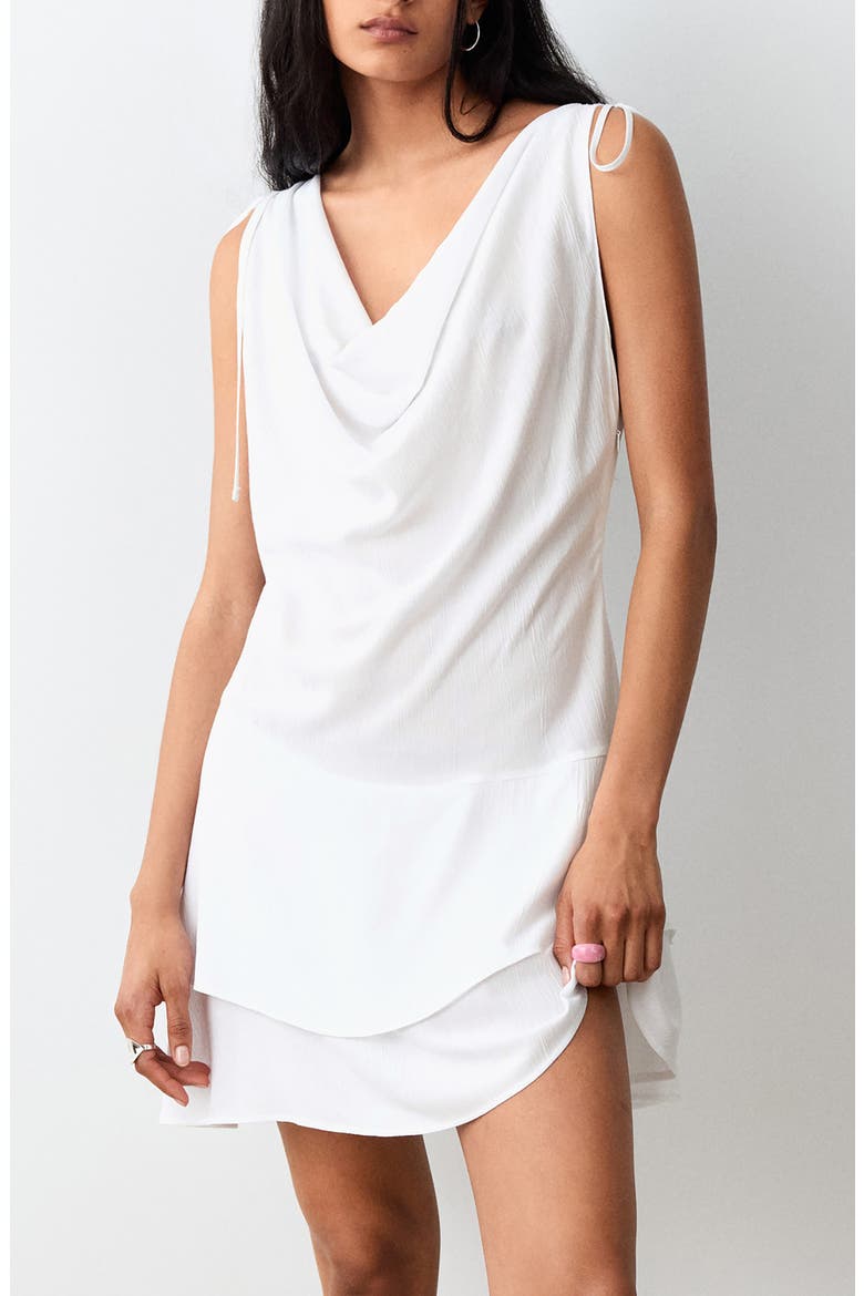Draped Fluid Dress, Main, color, OFF WHITE