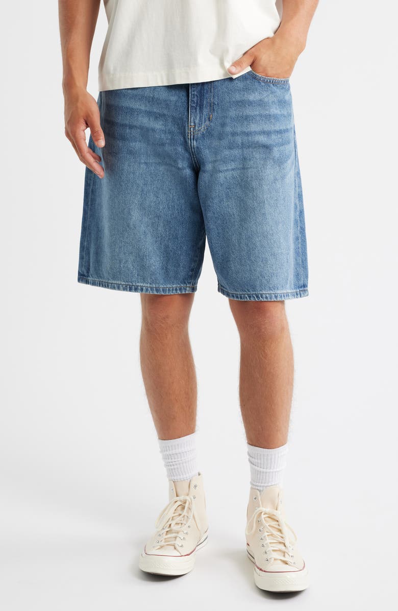 PacSun Jay II Baggy Denim Shorts, Main, color, Medium Indigo