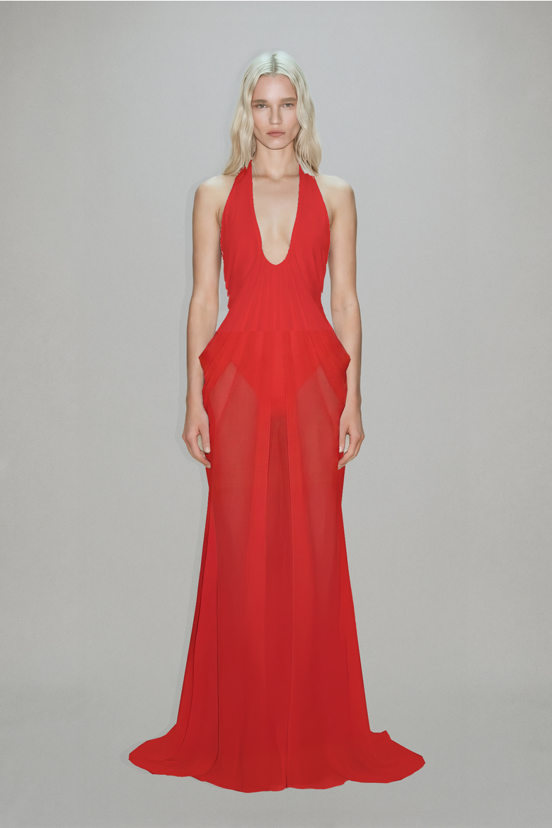 Mina Maxi Dress, Main, color, Imperial Red