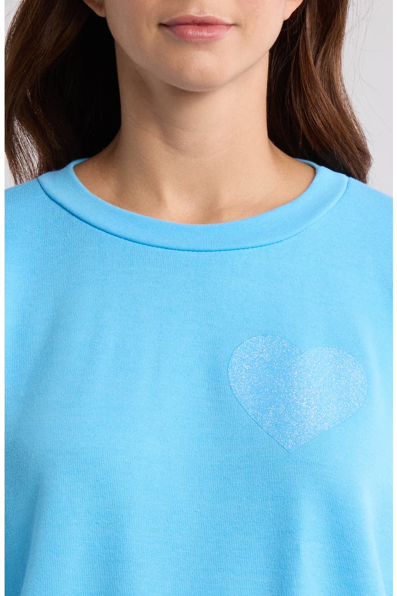 Glitter Heart Crewneck Sweatshirt, Alternate, color, SKY/ BLUE