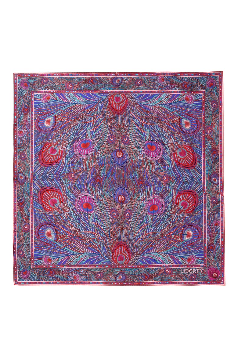 Hera Silk Square Scarf, Alternate, color, PURPLE