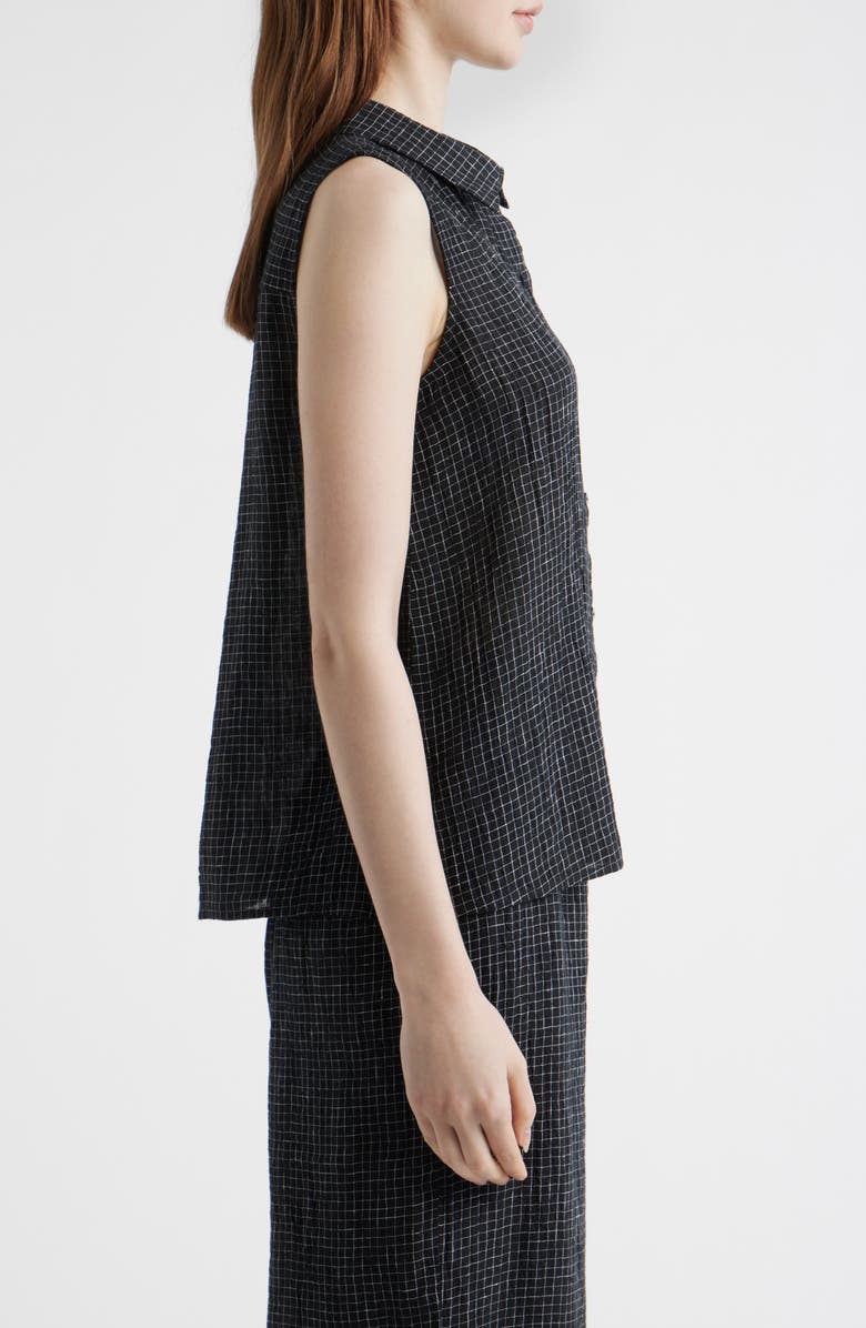 Eileen Fisher Sleeveless Organic Linen Shirt, Alternate, color, 