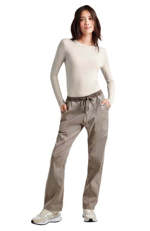 Splendid Long Sleeve Crewneck T-shirt In Gray
