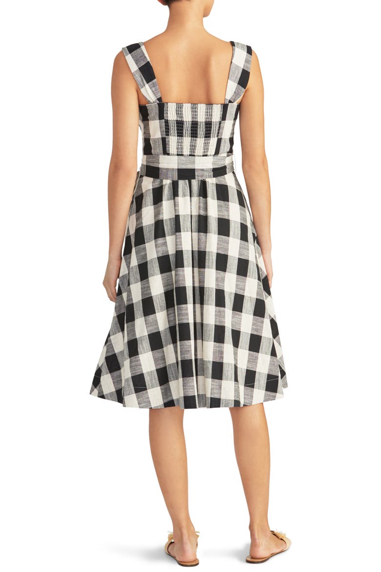Gingham Cotton Sundress, Alternate, color, BLACK/ IVORY COMBO