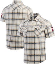 Darius Rucker Collection by Fanatics Men's Darius Rucker Collection by Fanatics Navy Boston Red Sox Plaid Full-Snap Shirt