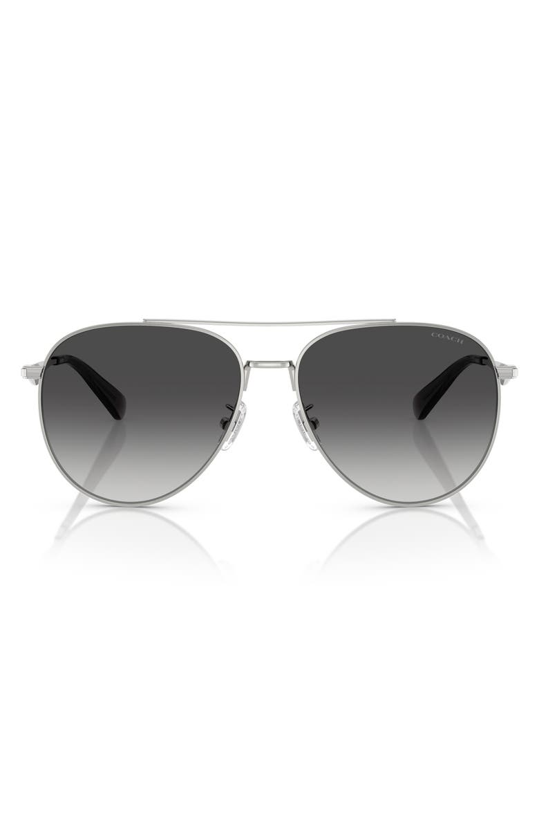 COACH 57mm Gradient Pilot Sunglasses, Alternate, color,