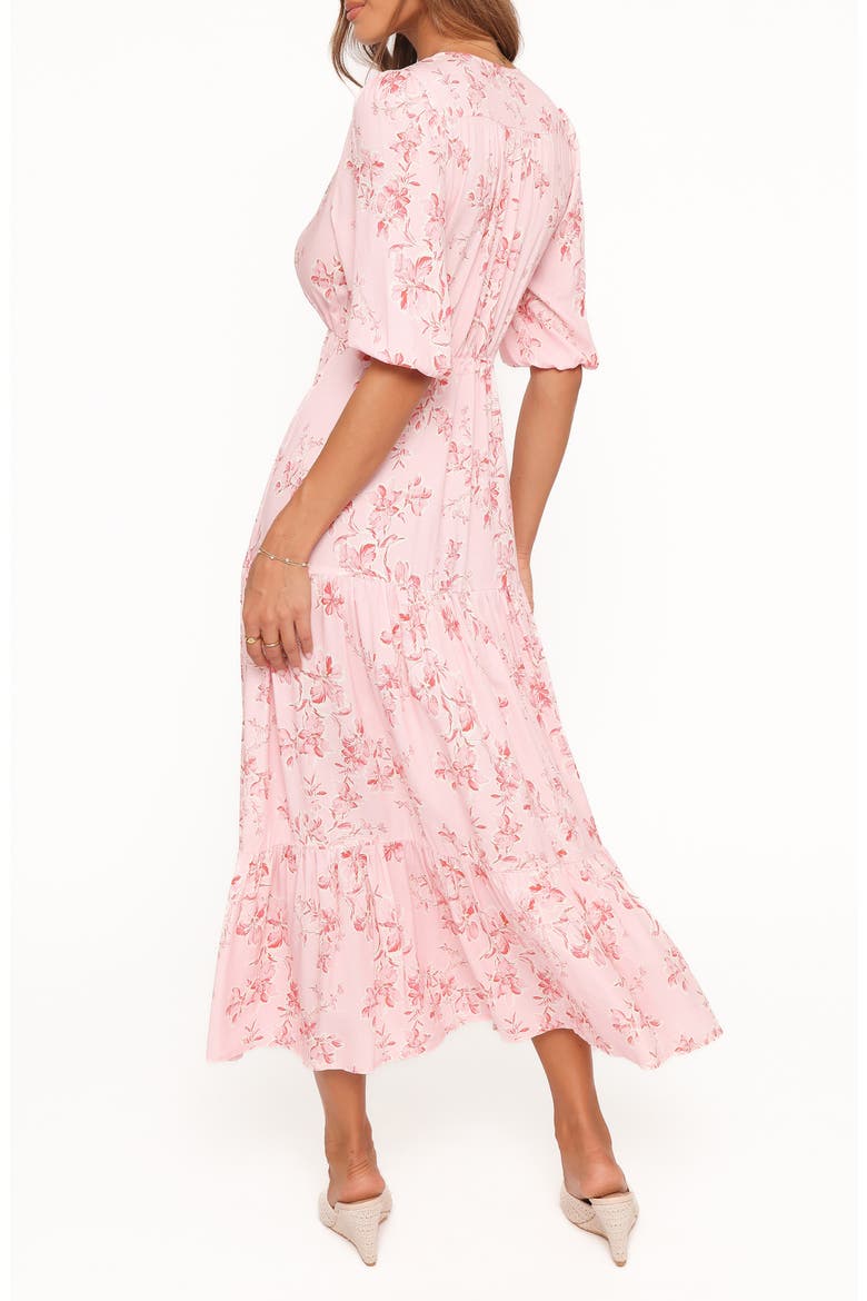 Kelda Floral Midi Dress, Alternate, color, ROSE PINK FLORAL