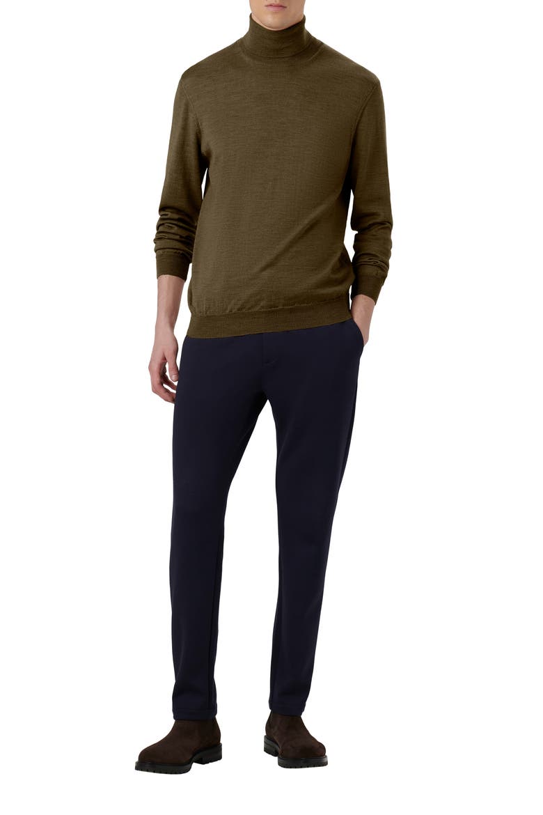 Sawyer Merino Wool Turtleneck Sweater, Alternate, color, KHAKI
