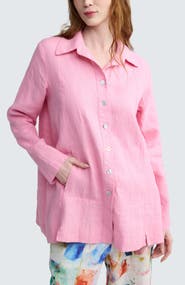 LUUKAA Phalia Solid Linen Shirt