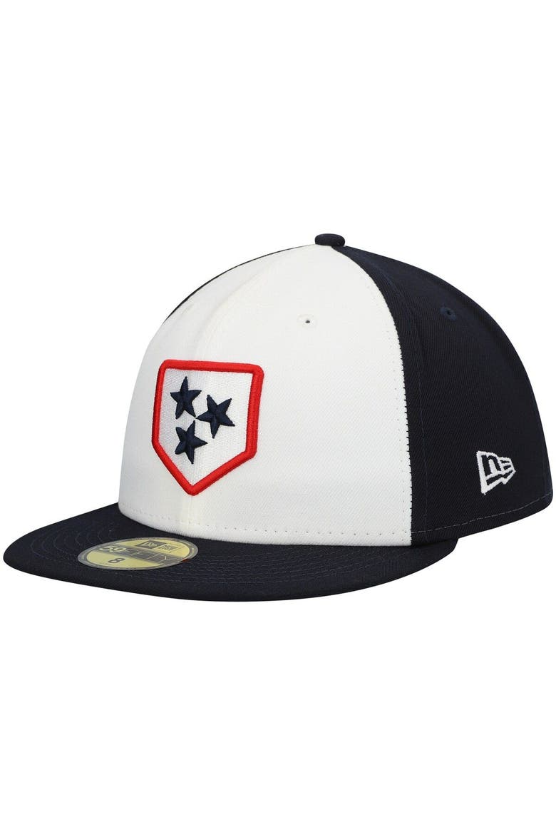 Men's New Era White Nashville Sounds Authentic Collection Team Alternate 59FIFTY Fitted Hat, Alternate, color, White