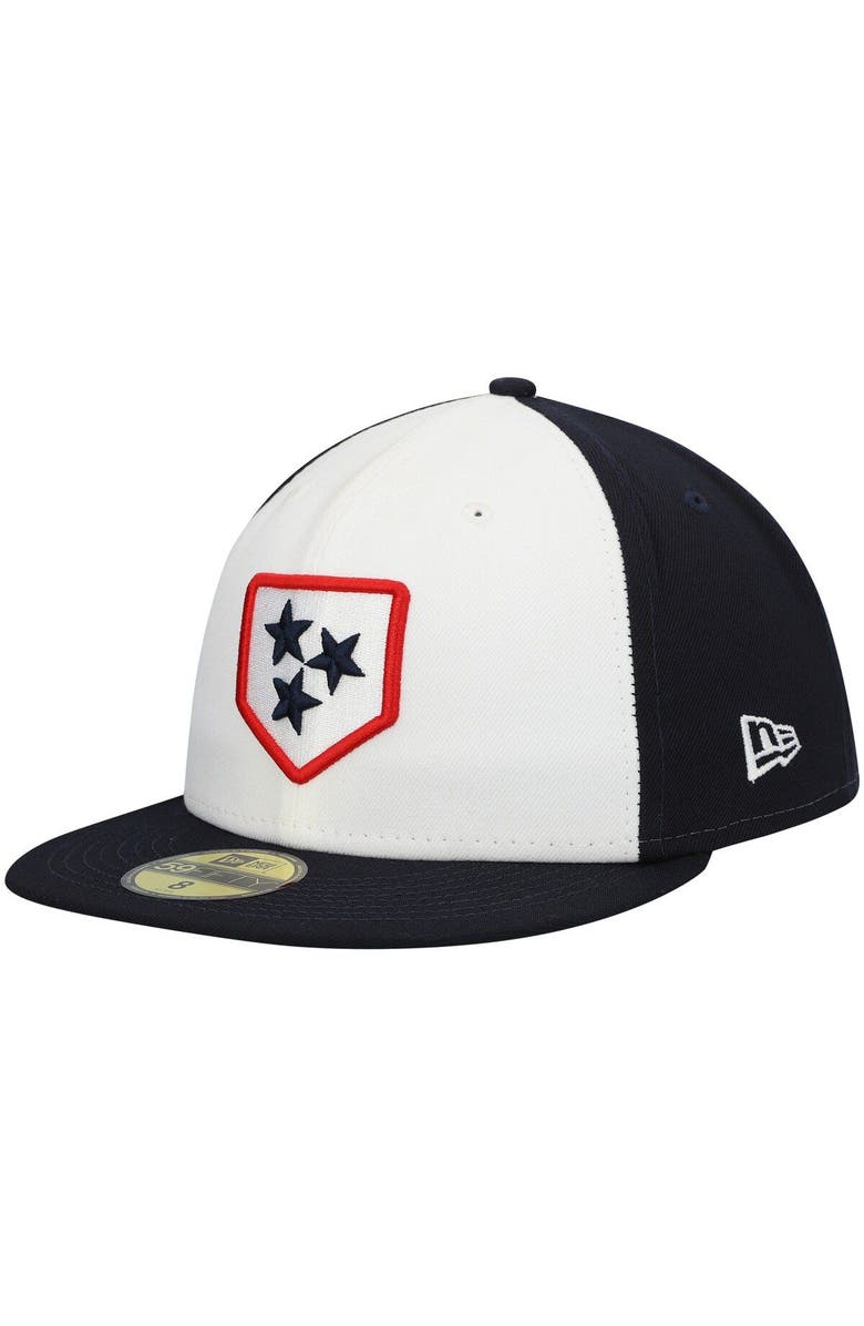 New Era Men's New Era White Nashville Sounds Authentic Collection Team Alternate 59FIFTY Fitted Hat, Alternate, color, White