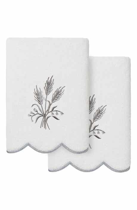 2-Piece Whitney Embroidered Turkish Cotton Hand Towel Set