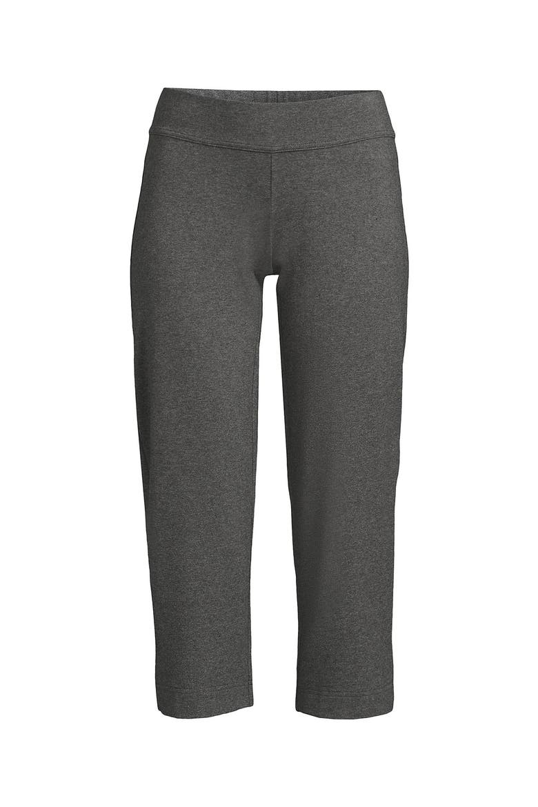 Starfish Mid Rise Pull On Crop Pants, Alternate, color, Charcoal Heather