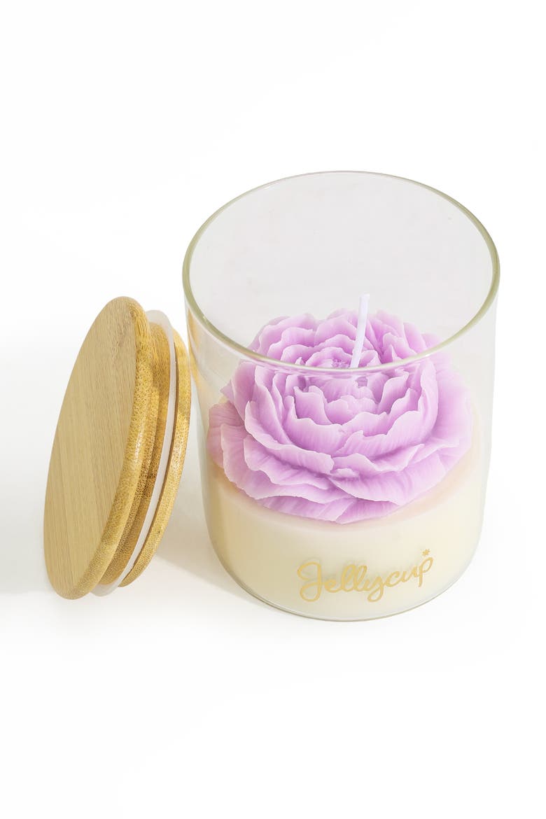 Peony Bloom Jar Soy Wax Candle, Alternate, color, Peony Lavender