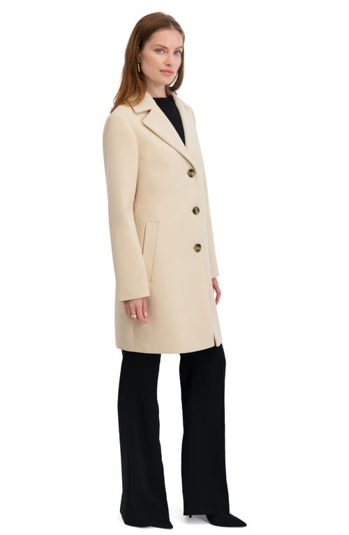 Tahari Lina Single Breasted Coat In White