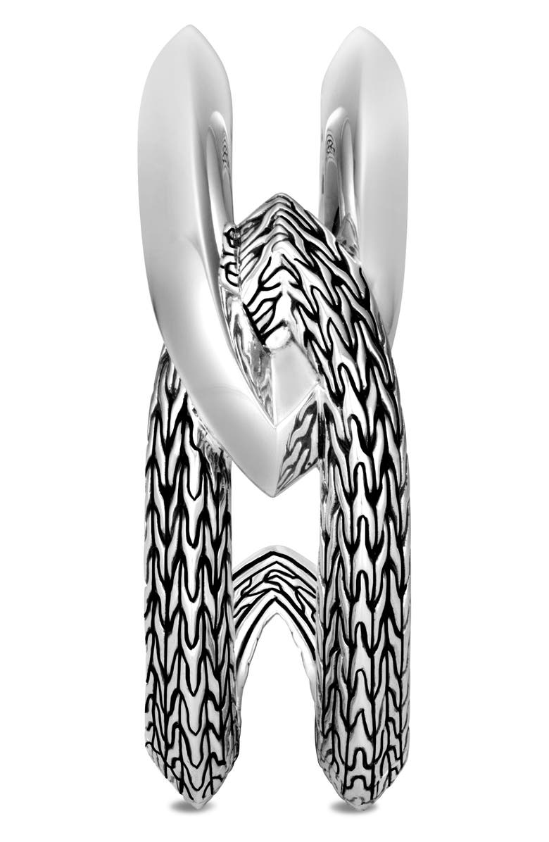 John Hardy Classic Chain Knife Edge Kick Cuff, Alternate, color, Silver