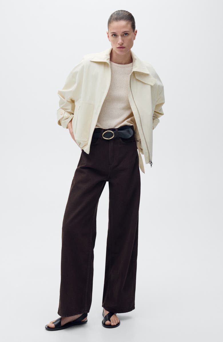 MANGO Madeano Short Sleeve Crewneck Sweater, Alternate, color,