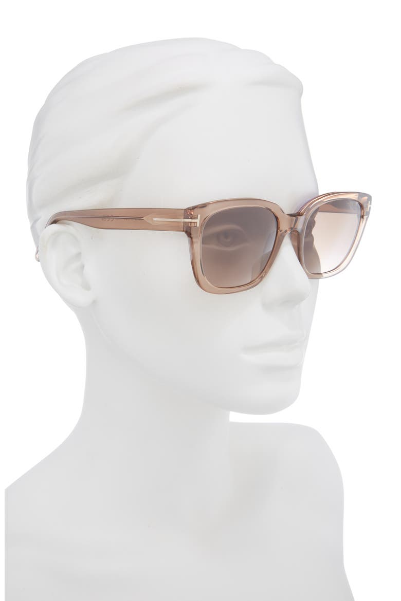 Haylay 53mm Square Sunglasses (Nordstrom Exclusive), Alternate, color, LIGHT BROWN / GRADIENT BROWN