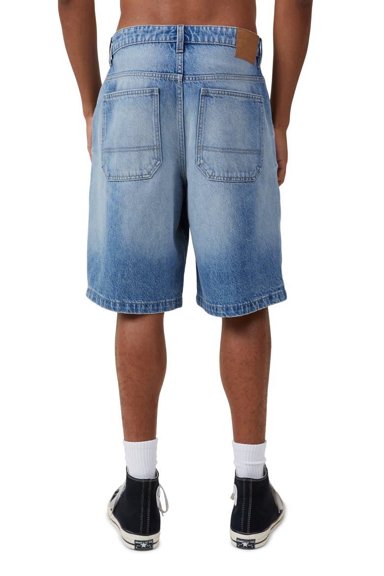 Men's Baggy Denim Short, Alternate, color, CANNONBALL BLUE