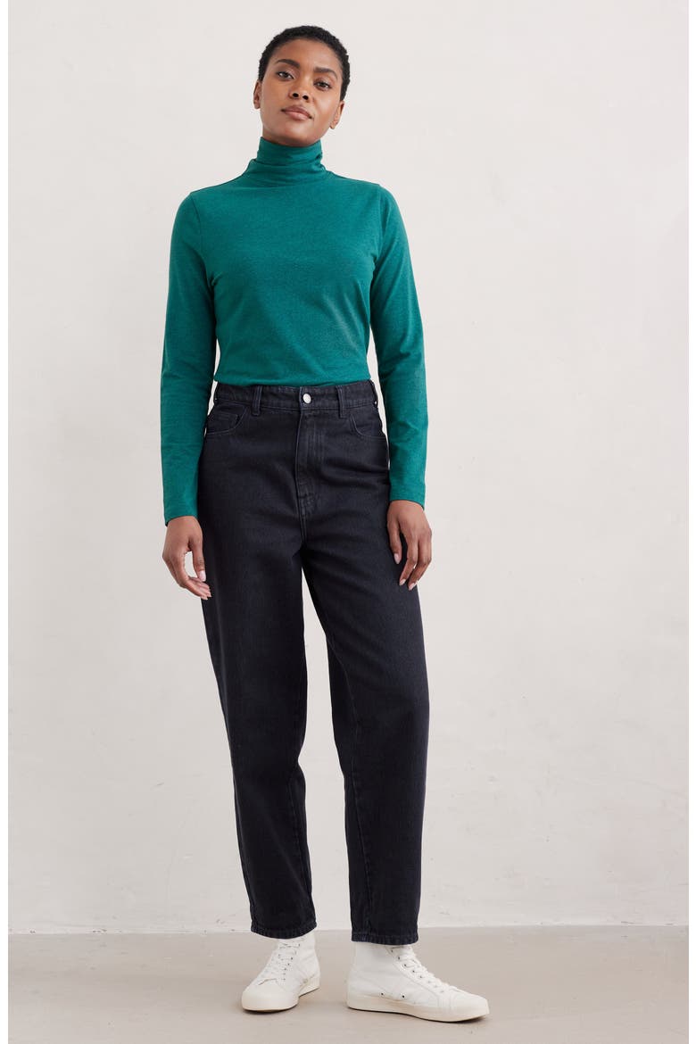 Towan Barrel Leg Organic Cotton Jeans, Alternate, color, INKWELL