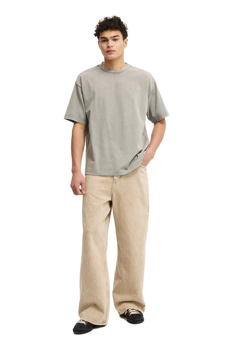 Cotton On Box Fit Plain T-Shirt, Main, color, Slate Stone Wash