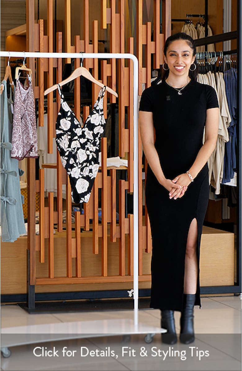 Floral Print One-Piece Swimsuit, sales video thumbnail