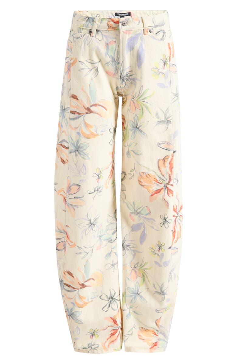 Steve Madden Rori Barrel Jeans, Alternate, color, Vintage Ivory