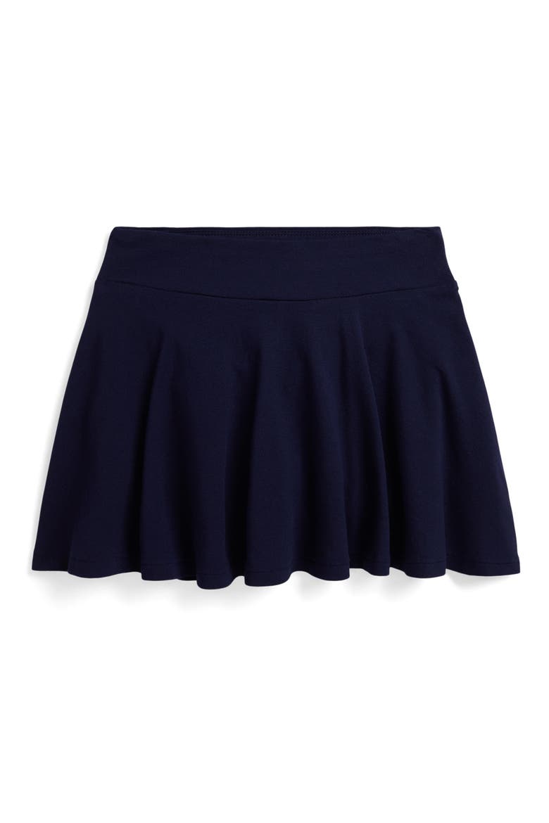 Kids' Stretch Mesh Skort, Main, color, REFINED NAVY