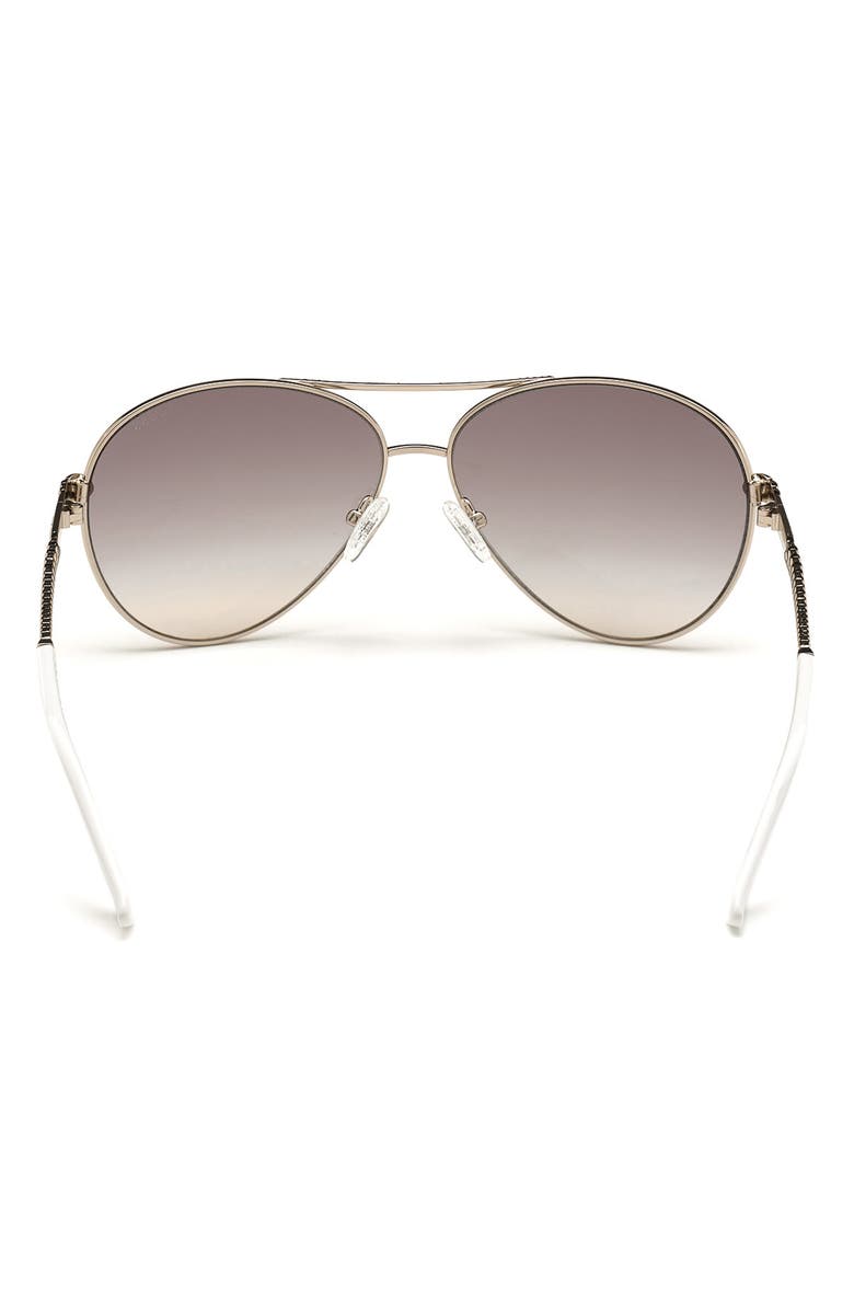 GUESS Pilot Sunglasses, Alternate, color, Shiny Rose Gold / Brown