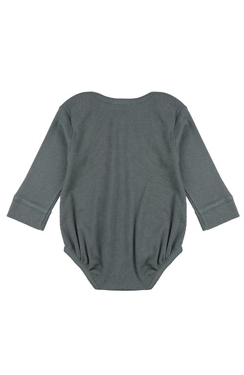 Turtledove London Kids Organic Cotton Rib Onsie In Gray