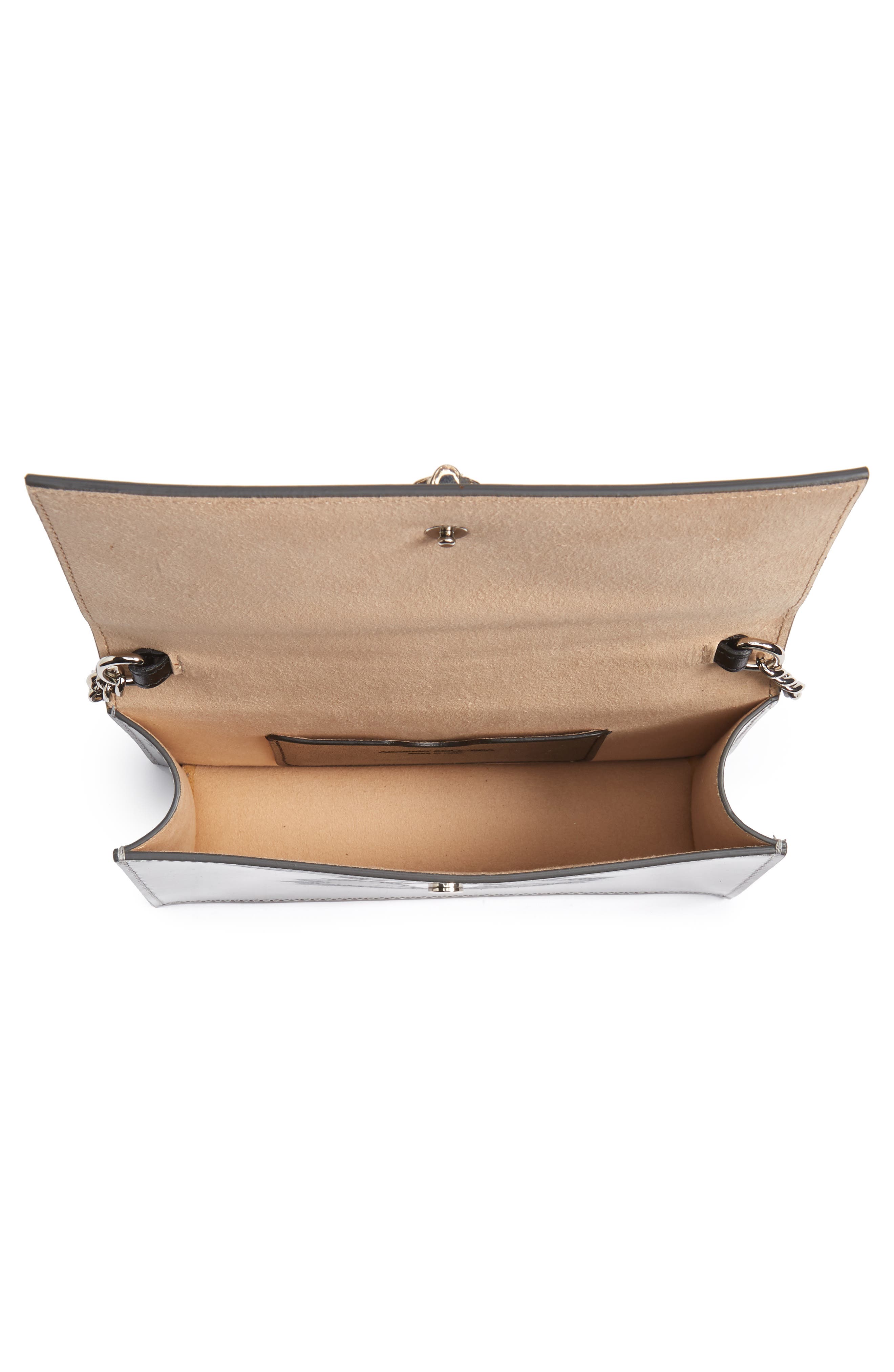 Alexander McQueen Mini Skull Brushed Leather Crossbody Bag, Alternate, color, 