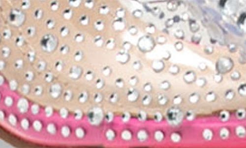 Chase & Chloe Chase And Chloe Gypsy Crystal Embellished Slingback Sandal In Pink