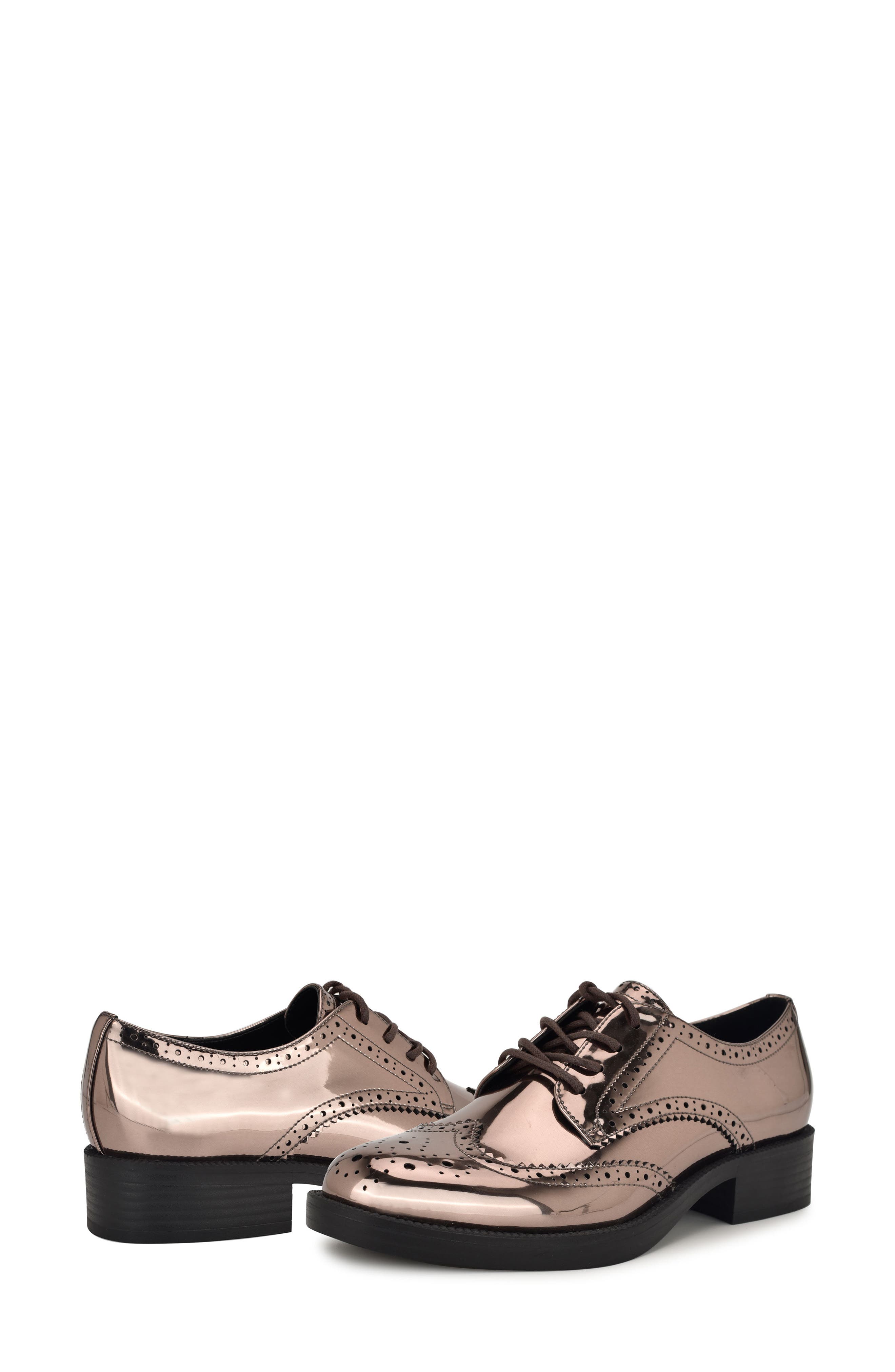Nine West Studey Brogue Derby, Alternate, color, Pewter