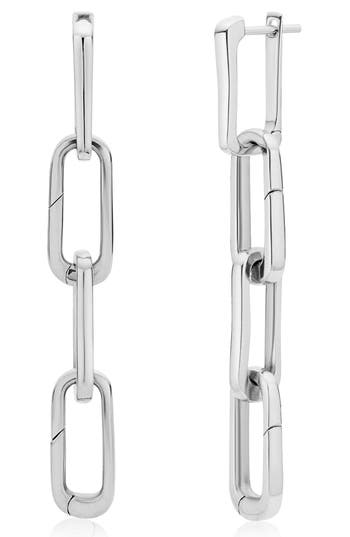 Monica Vinader Sterling Silver Alta Capture Charm Cocktail Drop Earrings