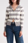 Vigoss Rugby Stripe Zip-Up Hoodie