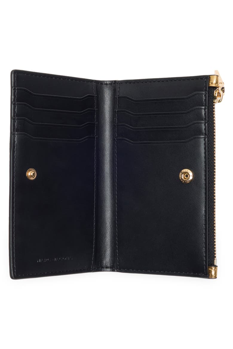 Medium Flat Leather Wallet, Alternate, color, GOLD