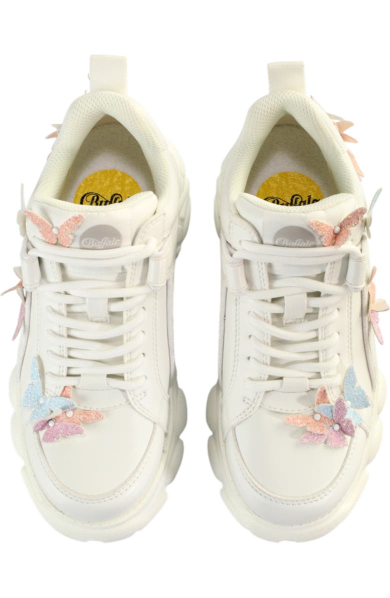 Buffalo Boots Cld Corin Butterflies Sneaker, Alternate, color, White Multi