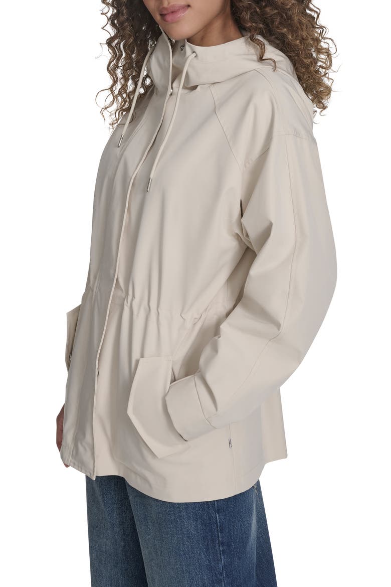 Hooded Water Resistant Jacket, Alternate, color, ALMOND MILK