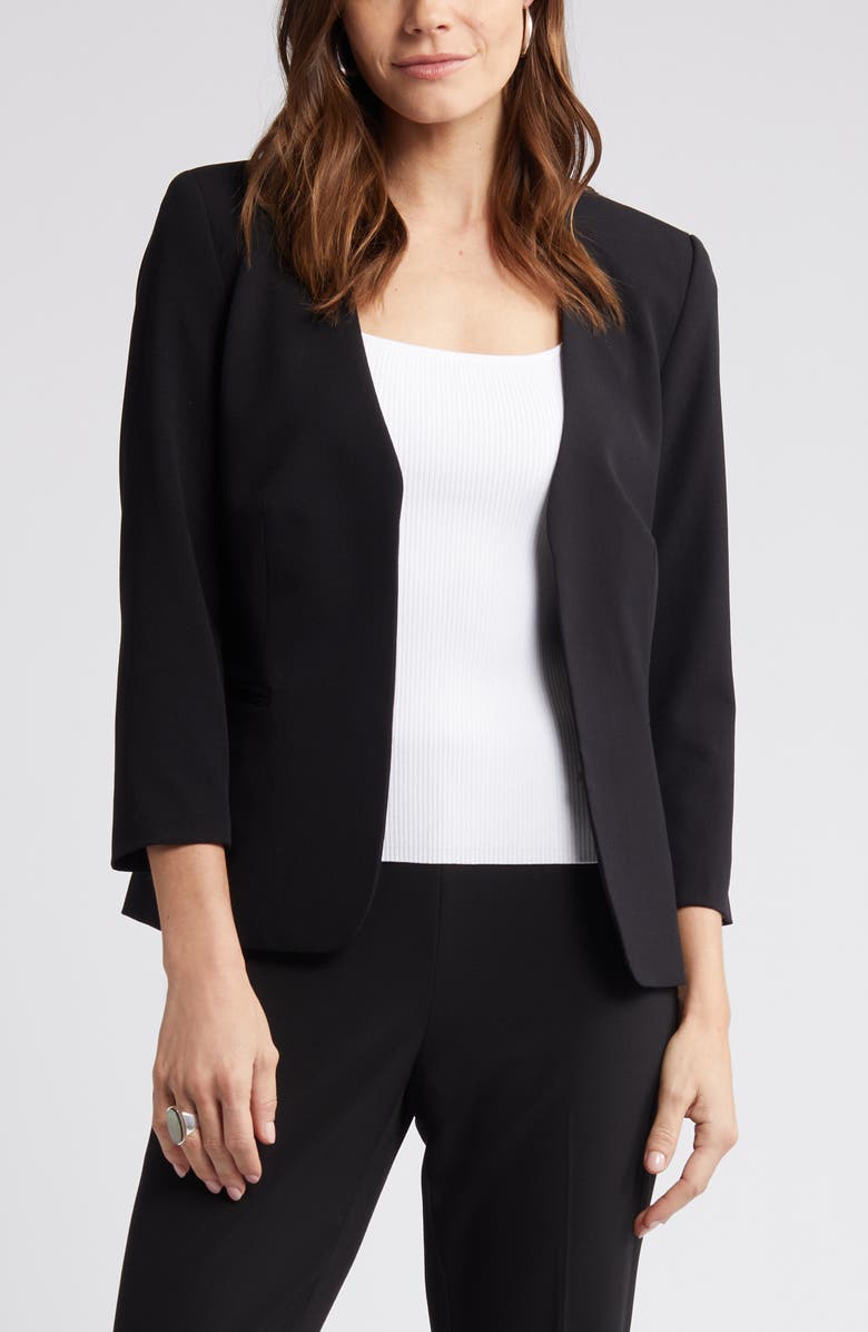 Halogen<sup>®</sup> V-Neck Open Front Jacket, Alternate, color,