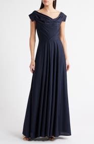 Black Halo Jackie O Satin Gown